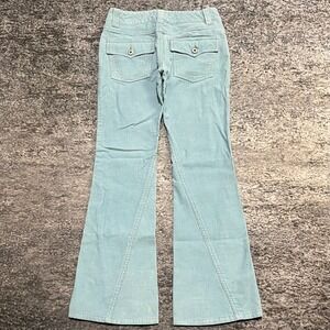 Blue Heart Corduroy Pants Womens 14 (28x28) Blue Bootcut Low Rise Western Y2K
